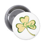 Irish Shamrock Button