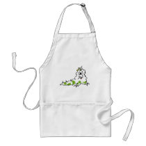 Irish Shamrock Cartoon Slug Monster Apron