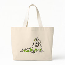 Irish Shamrock Cartoon Slug Monster Canvas Bags