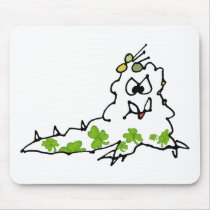 Irish Shamrock Cartoon Slug Monster Mouse Mat