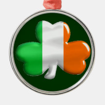 Irish Shamrock Clover Flag Christmas Tree Ornaments