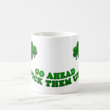 Irish shamrock coffee mugs
