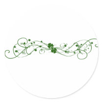 Irish Shamrock design Round Stickers