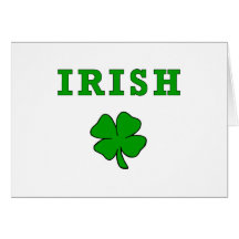 IRISH Shamrock Greeting Card