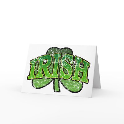 Irish Shamrock Retro Greeting Card by irish_shirts