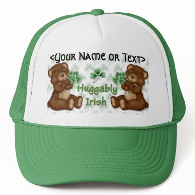 Irish Shamrock Teddy Trucker Hats by Spice