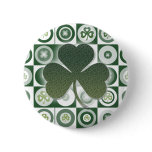 Irish shamrocks buttons & badges
