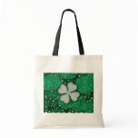 Irish shamrocks tote bags