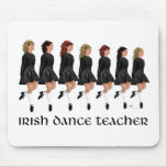 Irish Step Dance Teacher - Black Line mousepads