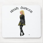 Irish Step Dancer - Black Dress, Blonde Hair mousepads