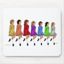 Irish Step Dancers - Rainbow Line of Dancers Mousemats