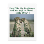Irish Stew funny shirts and irish humour gifts postcards