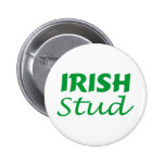 Irish Stud Green Script Buttons