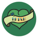 Irish Tattoo Heart stickers