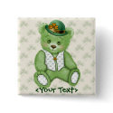 Irish Teddybear - Green buttons