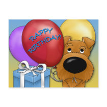 Irish Terrier Birthday Postcard