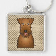 Irish Terrier Cartoon Key Chains