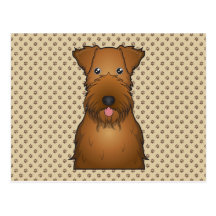 Irish Terrier Cartoon Post Card
