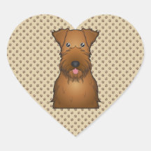 Irish Terrier Cartoon Sticker