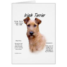 Irish Terrier History Design Card