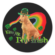 Irish Terrier St. Patricks Round Stickers