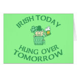 Irish Today Hung Over Tomorrow cards