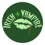 Irish Vampire Round Sticker