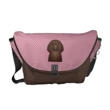 Irish Water Spaniel Cartoon Messenger Bag