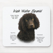 Irish Water Spaniel History Design Mousepads