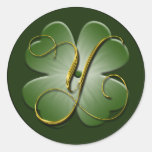 Irish Wedding Monogram Y Envelope Seal Stickers