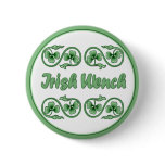 Irish Wench and Shamrocks buttons
