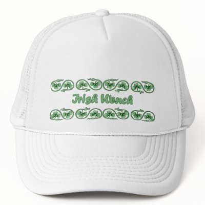 Irish Wench and Shamrocks Mesh Hat by Spice