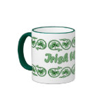 Irish Wench and Shamrocks mugs