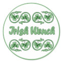 Irish Wench and Shamrocks stickers