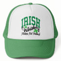 Irish Whiskey Makes Me Frisky hats