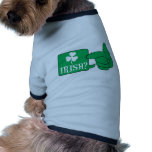 IRISH? with a shamrock St Patricks day design Doggie Tee