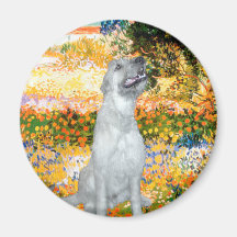 Irish Wolfhound 4 - Garden (VG) Refrigerator Magnets
