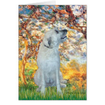 Irish Wolfhound 4 - Spring Greeting Card