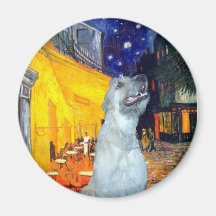 Irish Wolfhound 4 - Terrace Cafe Fridge Magnets
