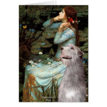 Irish Wolfhound 6 - Ophelia Seated Card