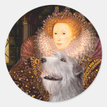 Irish Wolfhound 6 - Queen Sticker