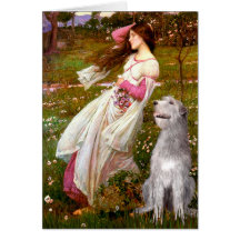 Irish Wolfhound 6 - Windflowers Card