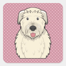 Irish Wolfhound Cartoon Stickers