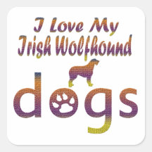 Irish Wolfhound designs Square Sticker