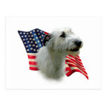 Irish Wolfhound Flag Postcard