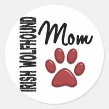 Irish Wolfhound Mum 2 Stickers