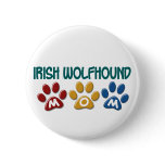 IRISH WOLFHOUND Mum Paw Print 1 buttons