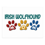 IRISH WOLFHOUND Mum Paw Print 1 Post Card