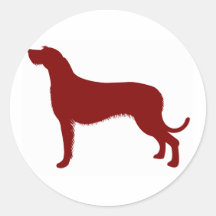 Irish Wolfhound (Red) Stickers