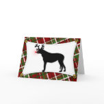 Irish Wolfhound Reindeer Christmas Card